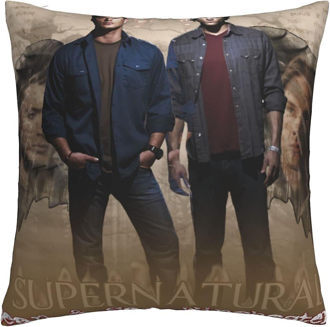 Supernatural Soft Cushion Covers 45 X 45 Cm Square Throw Pillowcases Comfy Decorative Throw Pillow Cases Luxury Pillow Cover For Sofa Bedroom With Inv