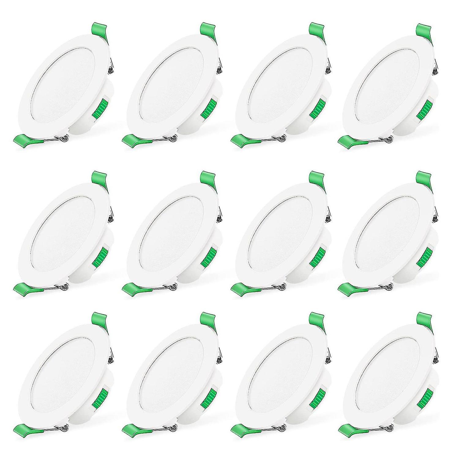 12pcs 7w White Led Downlight Recessed Ceiling Lights Slim Spot Light