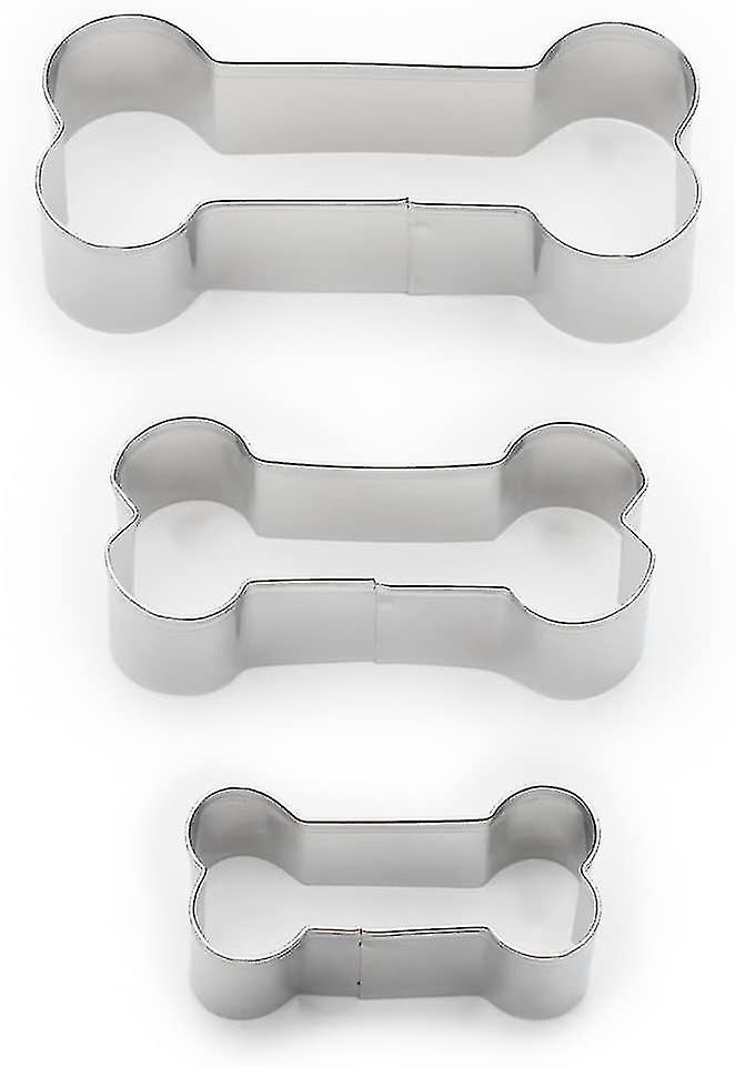 Dog Bone Cookie Cutter Set, Stainless Steel, 3-piece