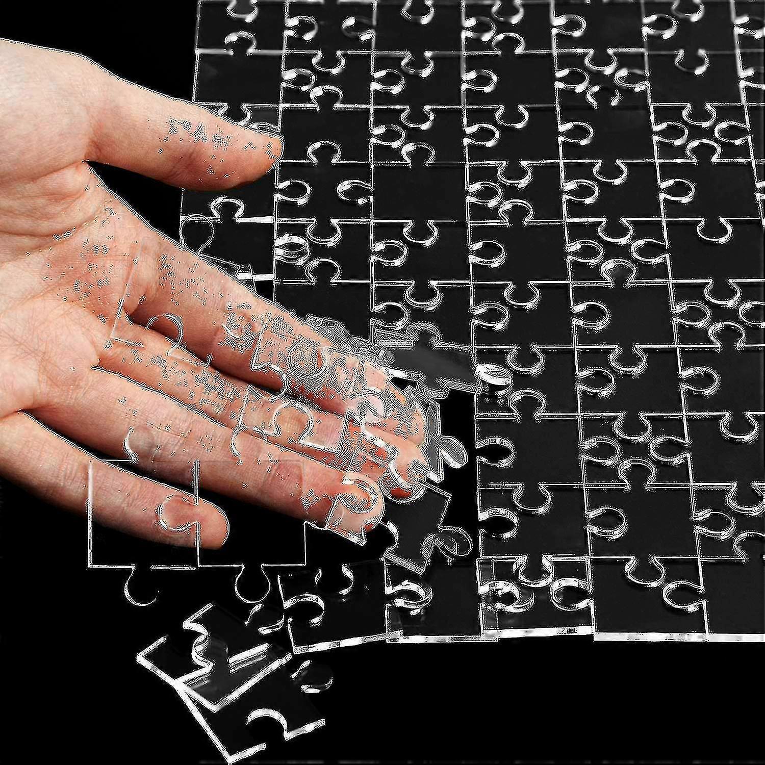 透明なパズル男の子女の子面白い透明な空白のアクリルパズルのおもちゃ透明な簡単なパズルゲーム脳トレーニングパズル