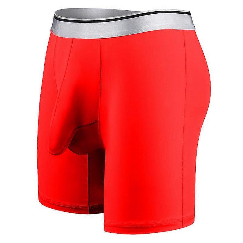Mannen Ondergoed Lange Benen Boxershorts Katoen Ademend Solide