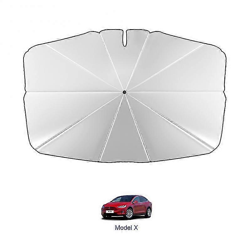 Exquisite Auto Windshield Sun Shade Blocks Uv Rays Protector Foldable Sunshade For Tesla Model 3/y/x/s 2017-2022 Car Accessories
