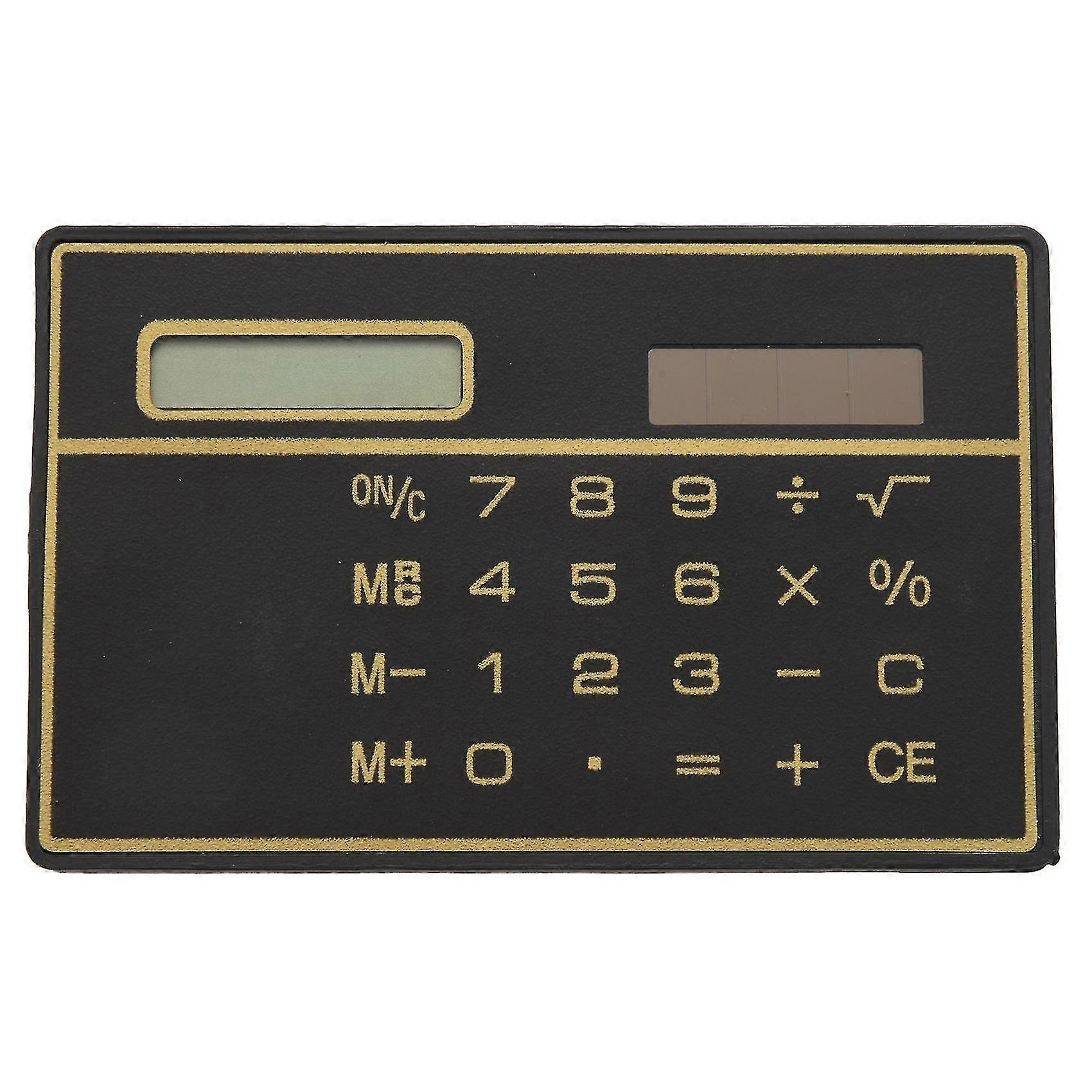 8 Digits Ultra Thin Mini Credit Card Design Solar Power Calculator