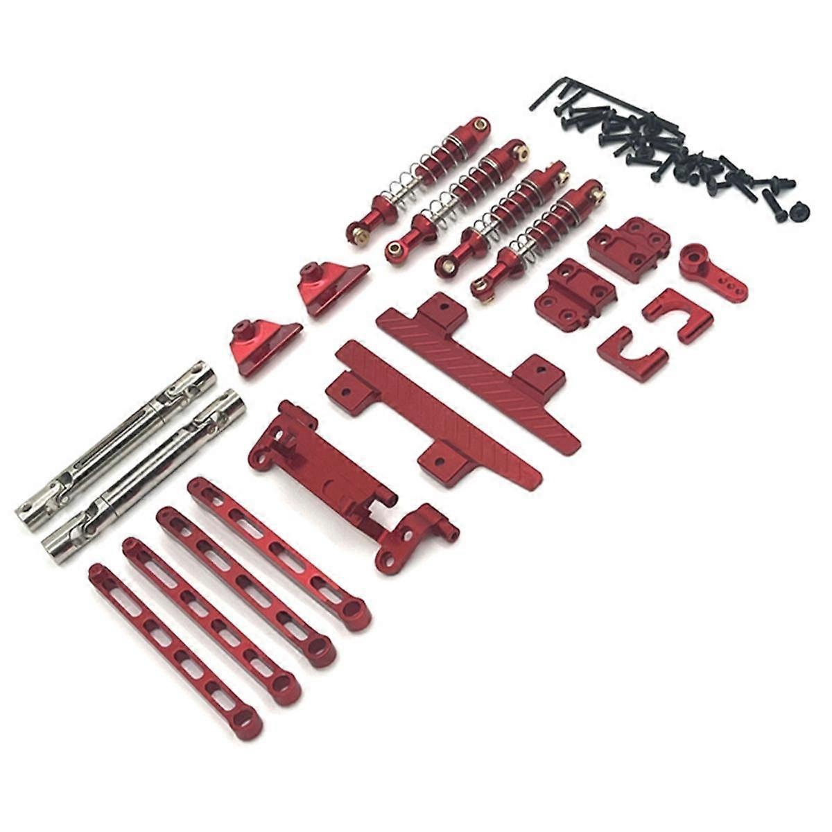 RC Car Upgrade Tie Rod Before and After Drive Shaft Set for 1/12 MN82 LC79 RC Car Upgrade Parts Red