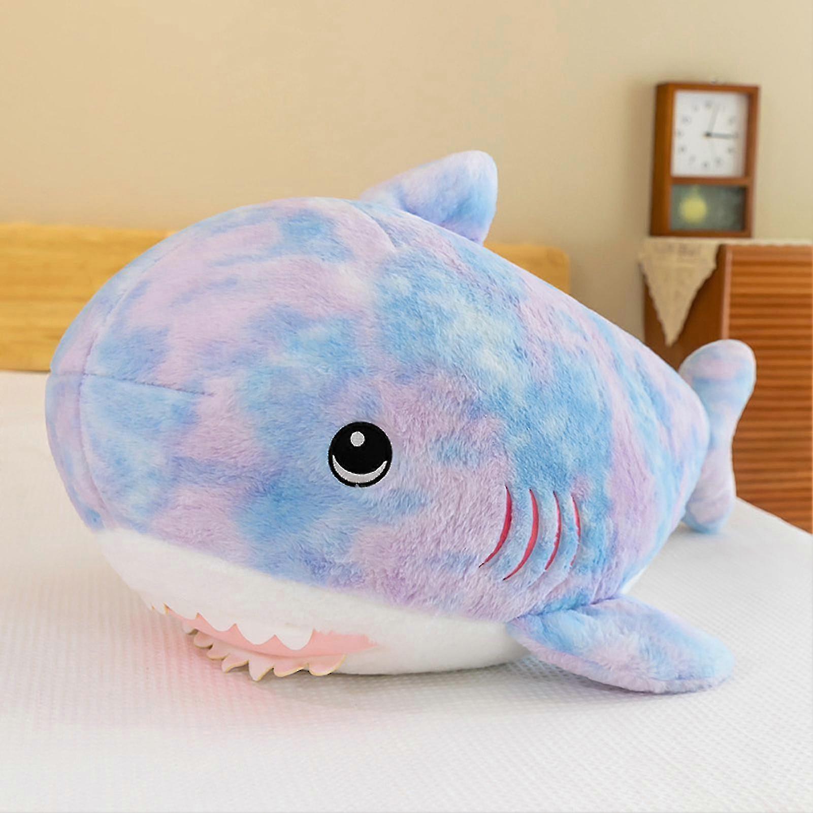 Kawaii Rainbow Shark Plush Toys Realistic Stuffed Doll Lovely Soft Plushie Pillow Cushion Plush Doll For Kids Baby Comforting