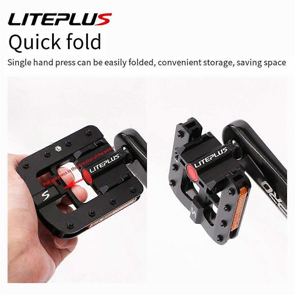 Aluminum Alloy Bicycle Folding Pedals Anti-Skid Windward Small Wheel Folding Bicycle Pedals Bike A