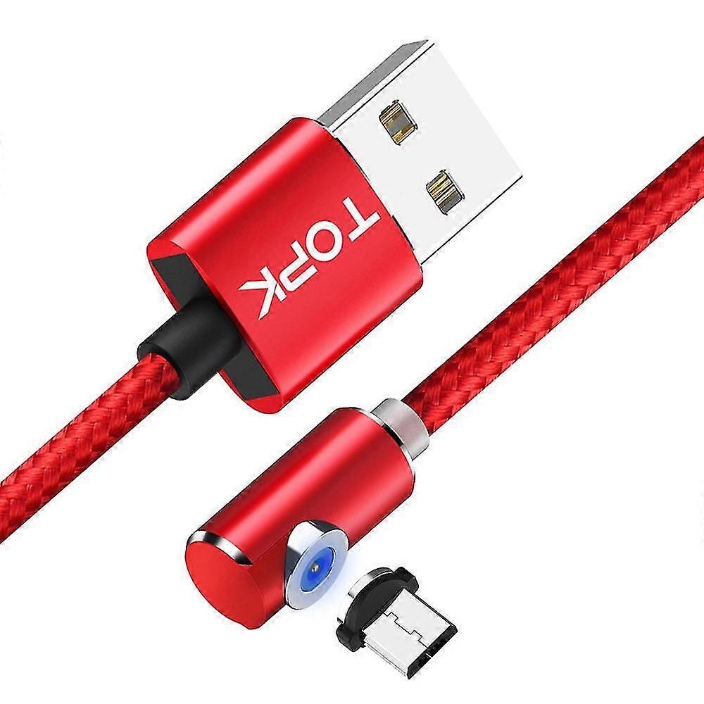 システム電源ケーブル 2.1a 磁気エルボーマイクロ USB 急速充電データ ケーブル Xiaomi Huawei honor Android 携帯電話
