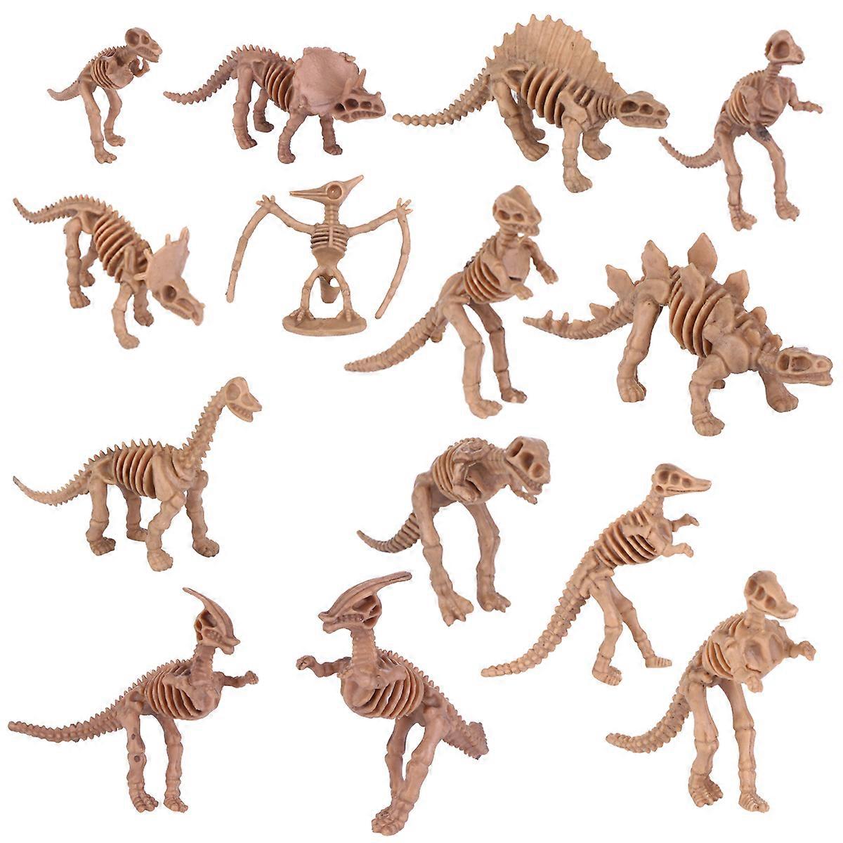 12pcs Simulation Dinosaur Toy Lifelike Dinosaur Skeleton Model Educational Toys