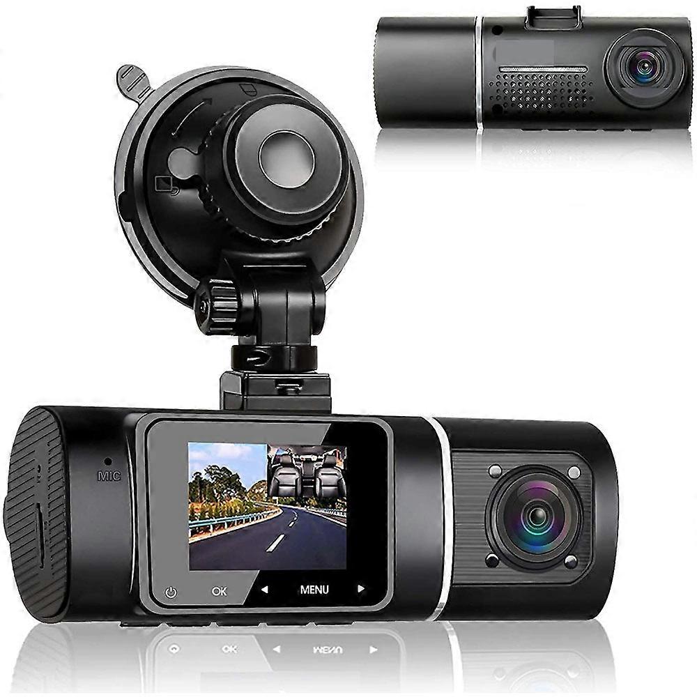 Abask Car Dash Cam Dual 1080P Full HD with Infrared Night Vision, 310 Wide Angle, G-Sensor, HDR, Loop Recording - Enhanced Safety and Security for You