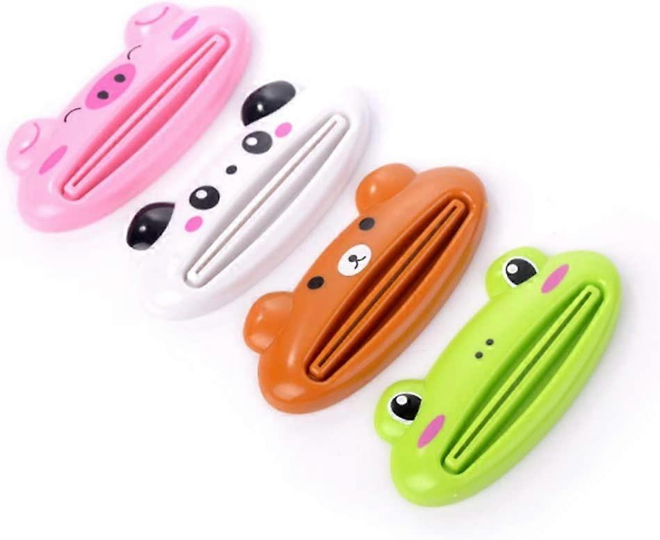 8 Pack Cartoon Animal Shaped Bathroom Toothpaste Squeezer