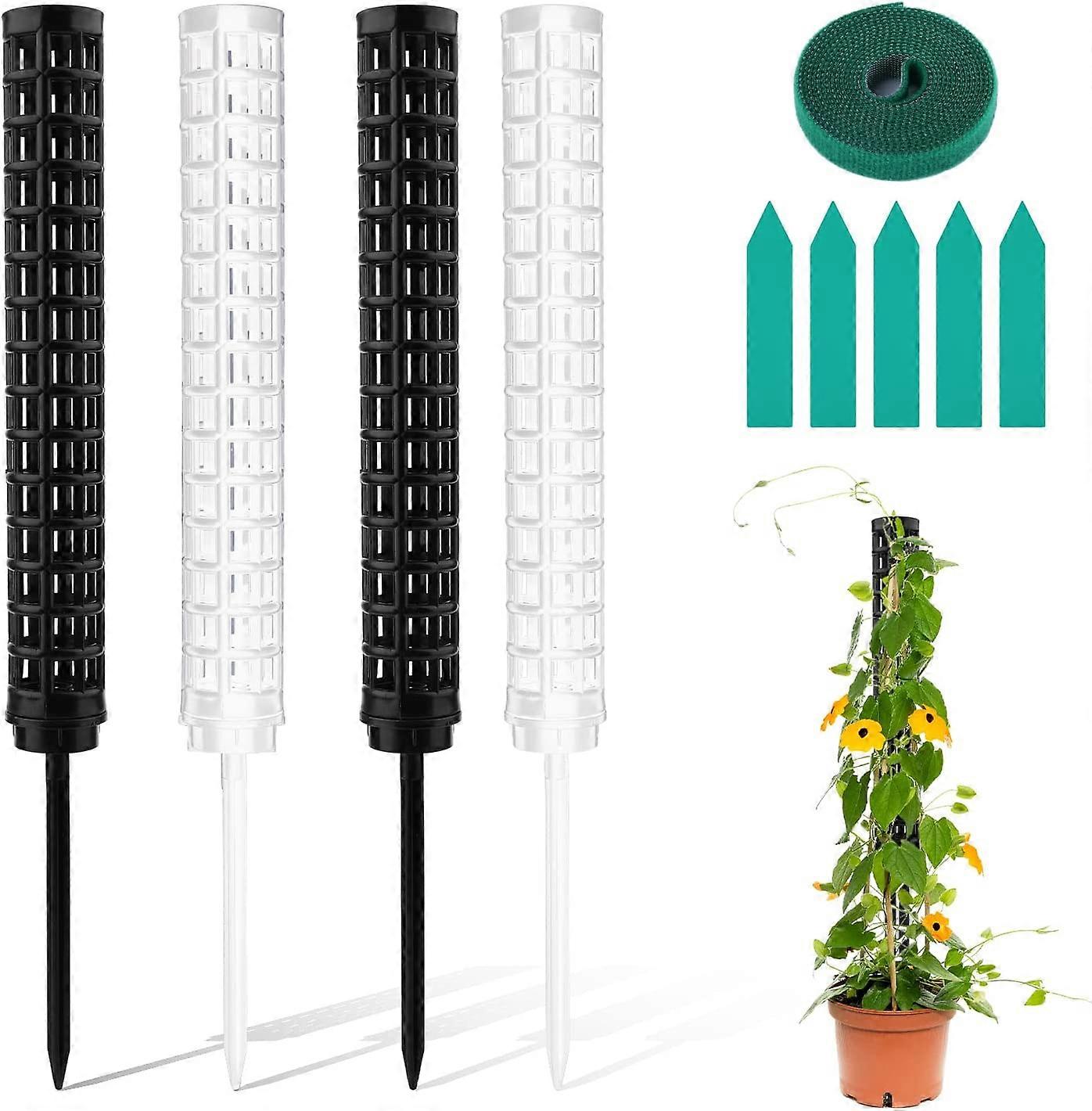4 Sets Plastic Moss Pole Cage Plants Support for Climbing Plants Moss Column Tool