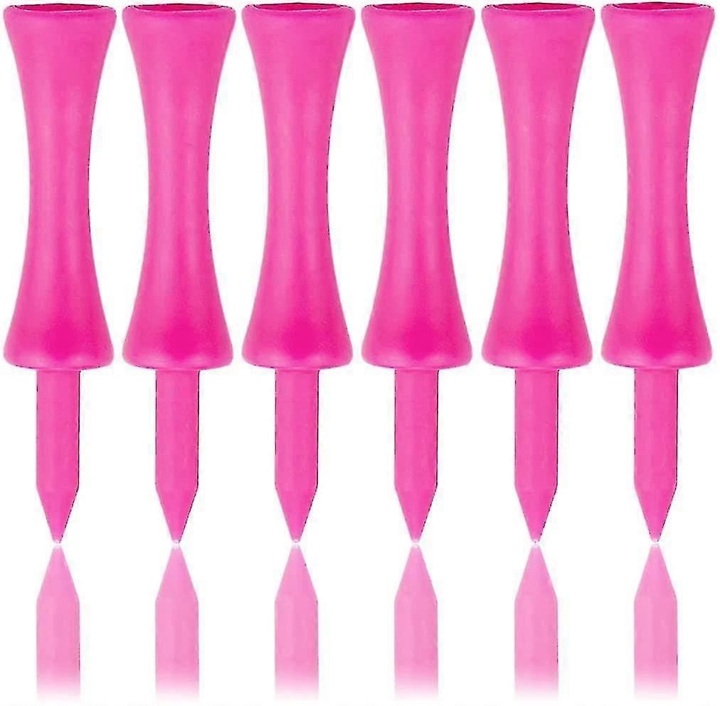 57mm Pink Plastic Golf Tees 100 Pack
