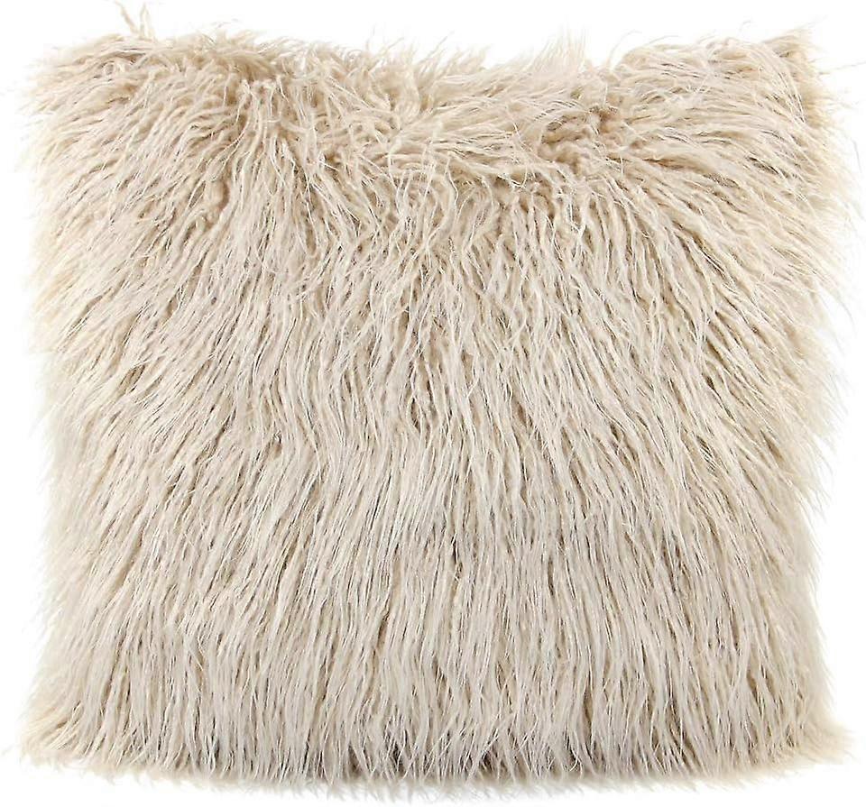 وسادة من الفرو الصناعي ، غطاء وسادة منغولي أفخم ، غطاء وسادة أفخم ناعم ، غطاء وسادة ، هو فاخر