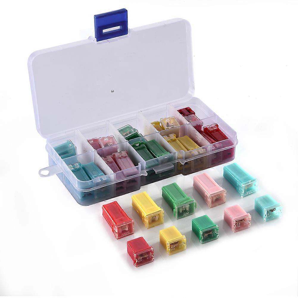 20pcs/box 20A-60A F2828-Z PAL Fuse Mini ABS Copper Long Female Fuse Link Jcase FMX PAL Cartridge Fuse Kit For Japanese Auto Car