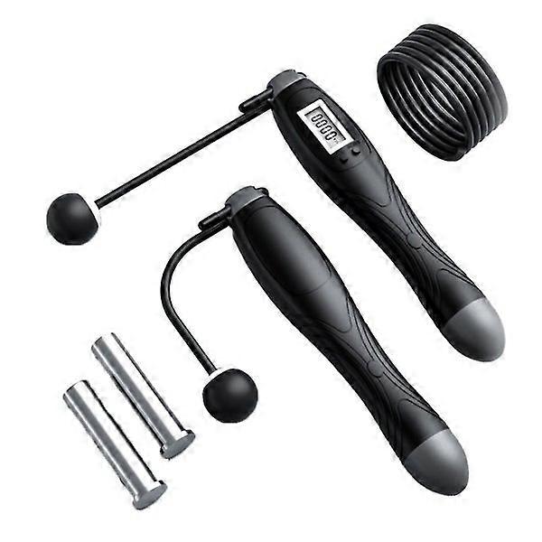 Weighted Jumping Rope With Calorie Counter For Fitness Exercise, Adjustable Leng