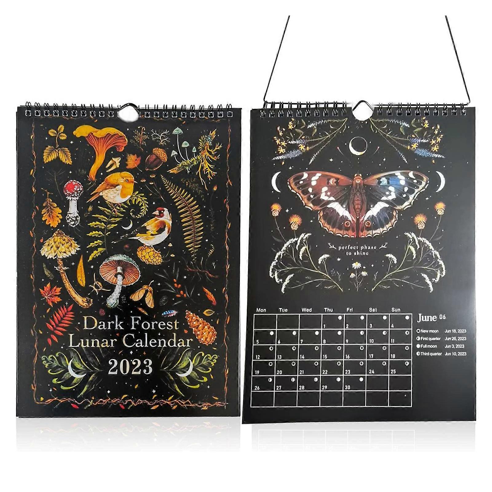 2023 Dark Forests Lunar Calendar Colorful Waterink Wall Calendars Suitable for Home Office New Year Gift