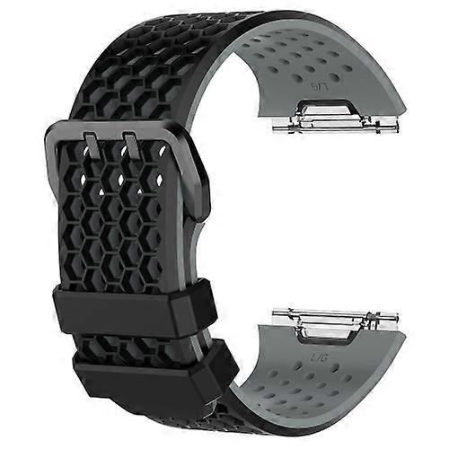 For Fitbit Ionic Two-tone Silicone Watch Band with Buckle