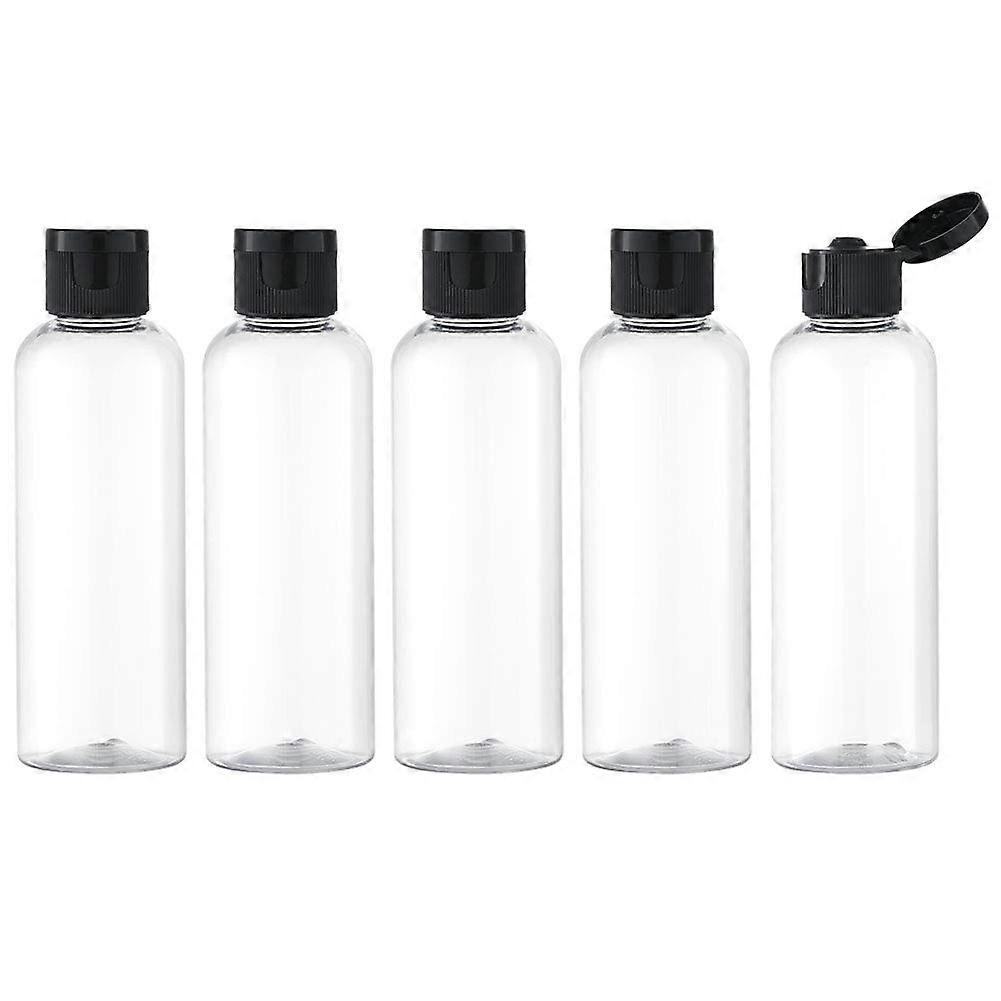 Travel Bottle with Flip Cap (5 Pieces) Empty Clear Dispenser Container for Travel Cosmetics (80ml, Clear)