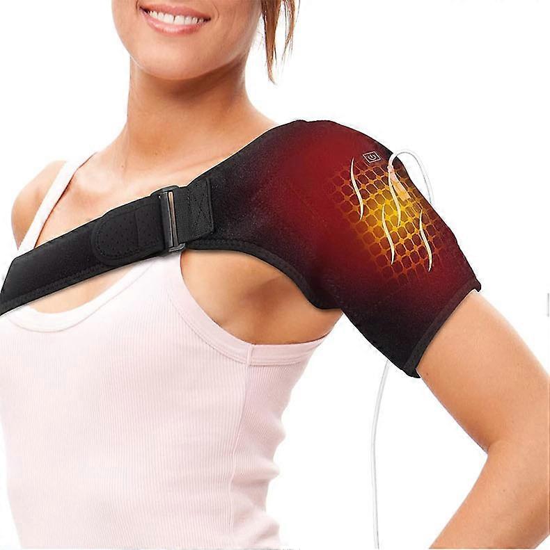 Shoulder heating pad for shoulders, 3 adjustable heat levels, black