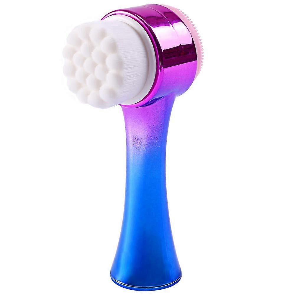 Manual Cleansing Brush - 2 in 1 Cleansing Brush for Gentle Exfoliation, Deep Cleansing, Makeup Remover