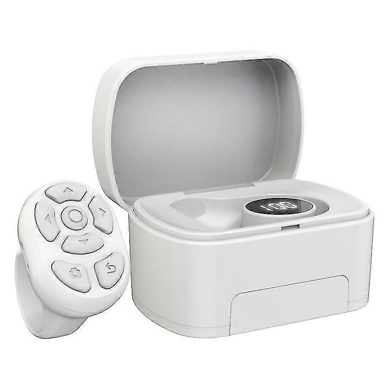 Bluetooth Remote Control for Tiktok Page Turner, Scrolling Ring for Kindle App Page Turner with Charging Case