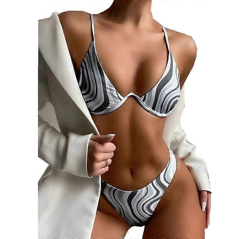 Women's Sexy Triangle Bathing Two Pieces Swimsuit Bikini Set