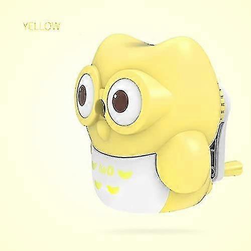 Manual Pencil Sharpener For Kid Cute Owl Design Yellow