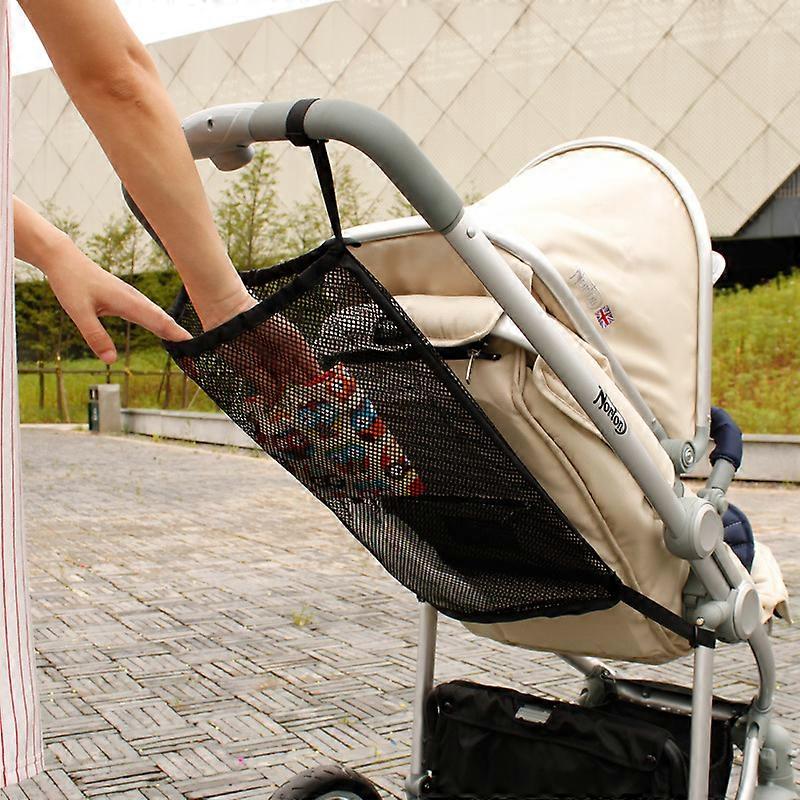 Baby Trolley Mesh Net Pocket, Shopping Net for Strollers Mesh Pocket on The Back Stroller Bottle