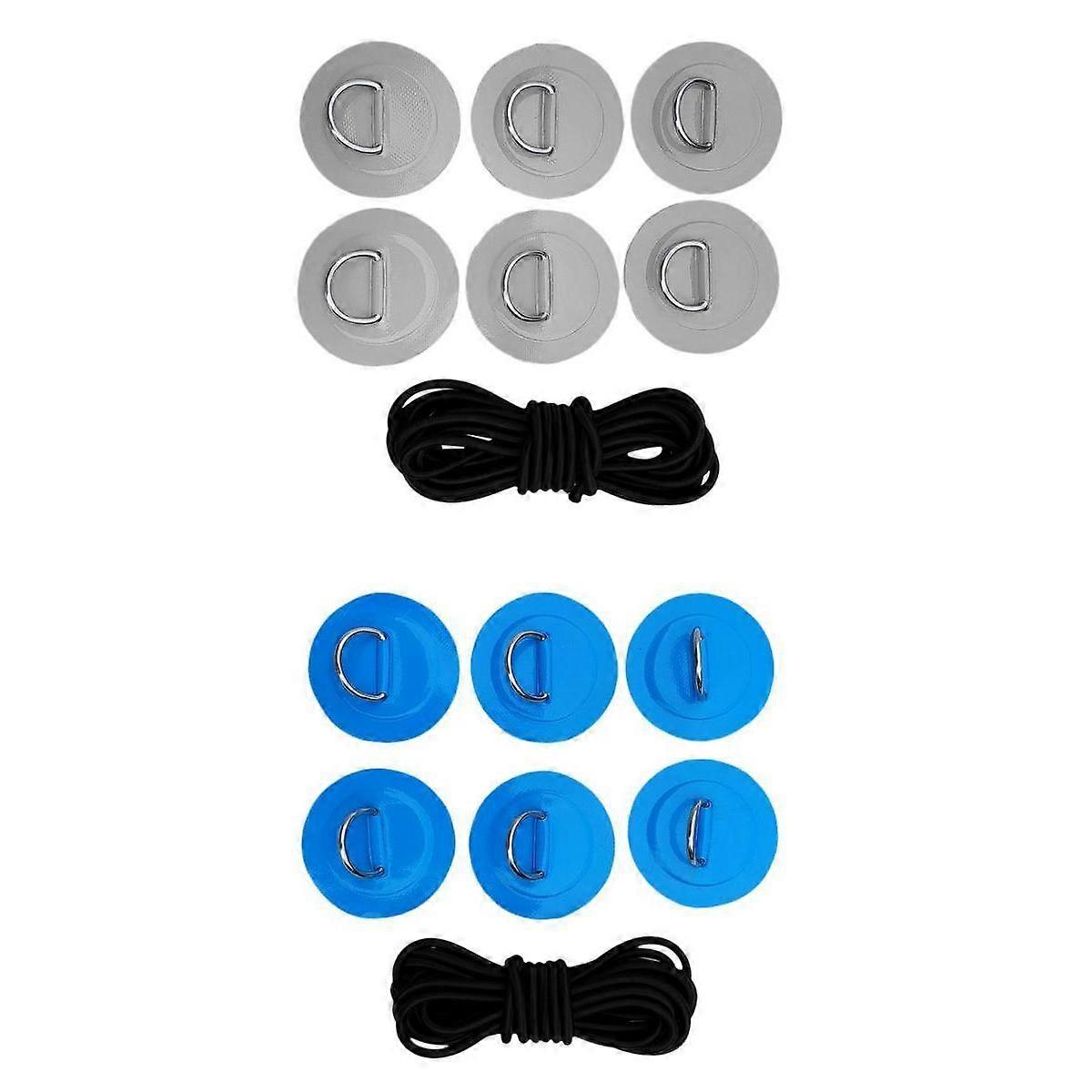 12 pièces D- Pad Patch + Corde élastique élastique pour dériveur de kayak gonflable