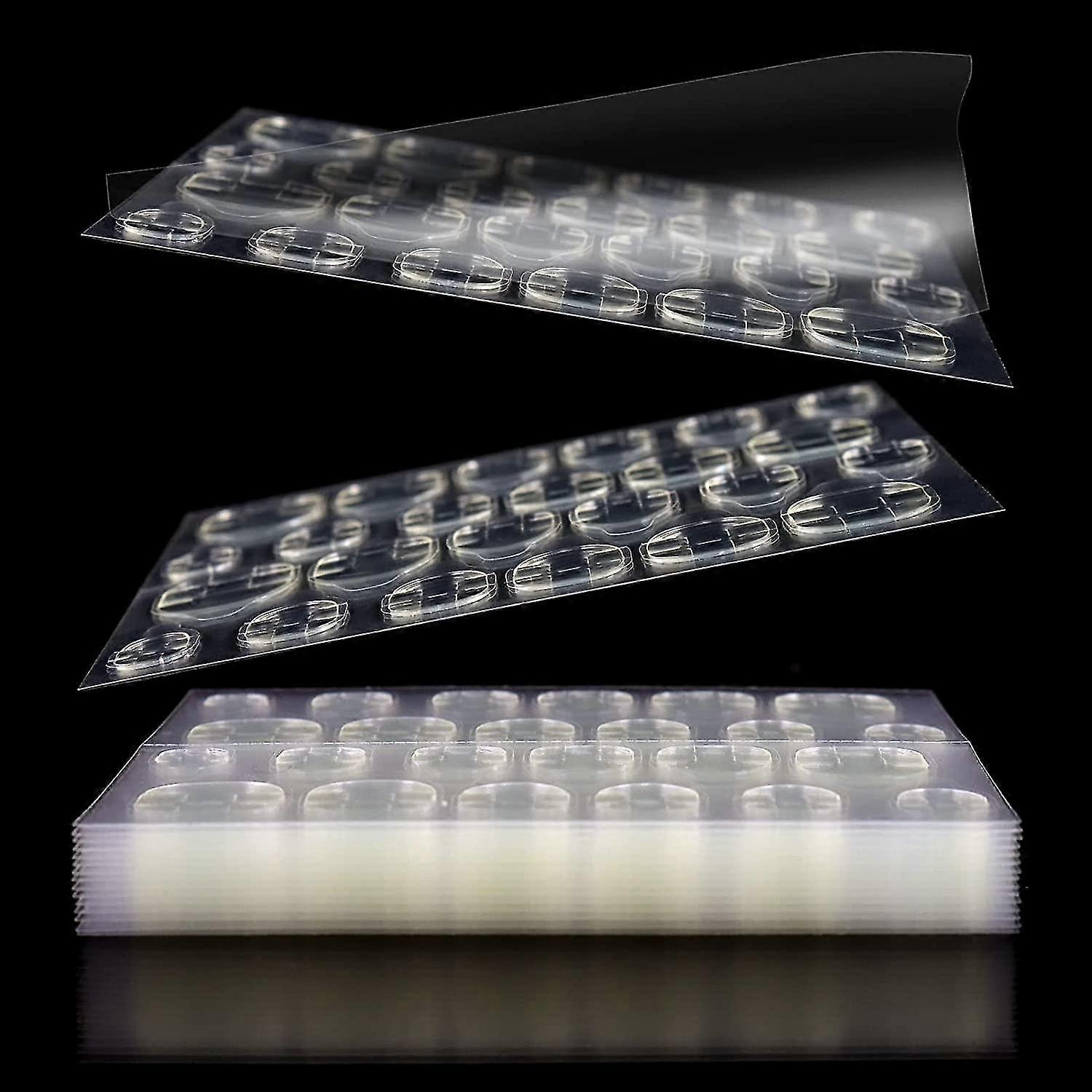 360pcs (15 Sheets) Adhesive Tabs Ultrathin Waterproof Breathable Double-sided Jelly Fake Nail Sticker Super Sticky False Nail Glue Sticker Transparent