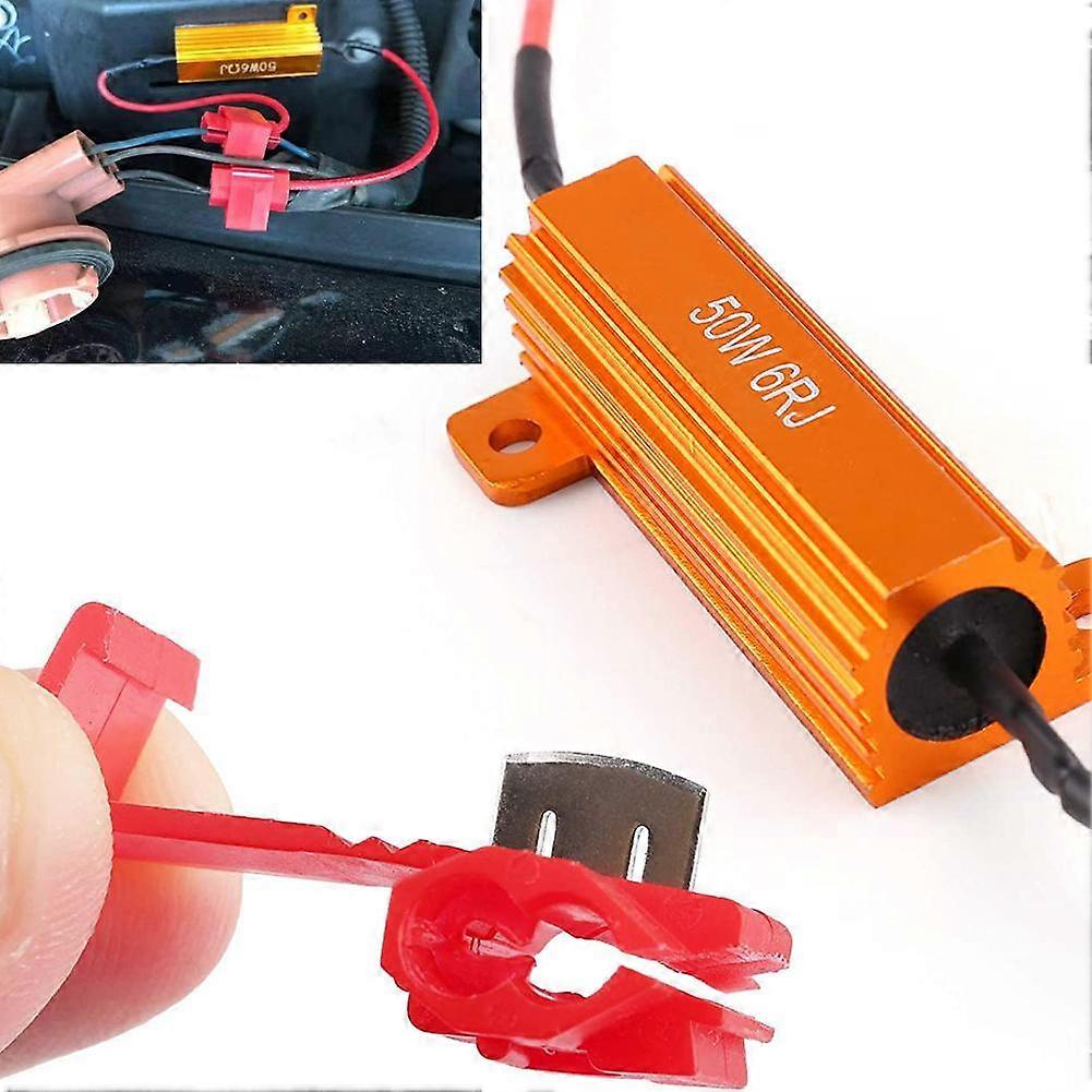 Load Resistor 50W 6rj 6ohm LED Bulb LED Decoder For Turn Signal Blink Tail Light Resistor Decoding Line