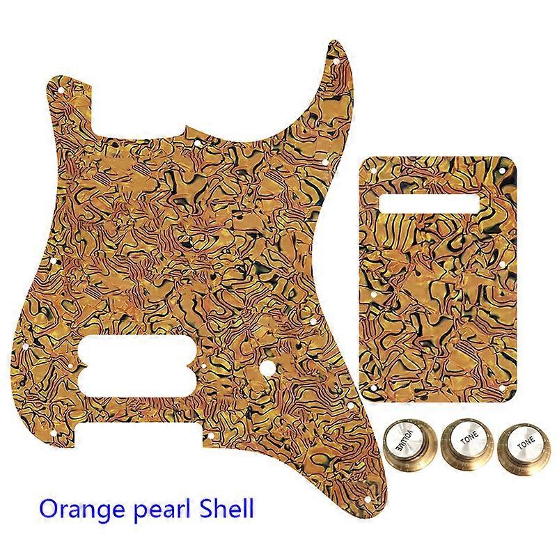 Xinyue Parts - For FD US 72' 11 Screw Hole Standard Strat Player Humbucker H Guitar Pickguard & Back Plate & Control Knob