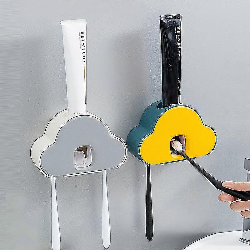 2Pieces Kitchen Sink Storage Basket Washing Rack Squeeze Rack Toothpaste Mounted Toothpaste Automatic Bathroom Shelf Home Storage Metal