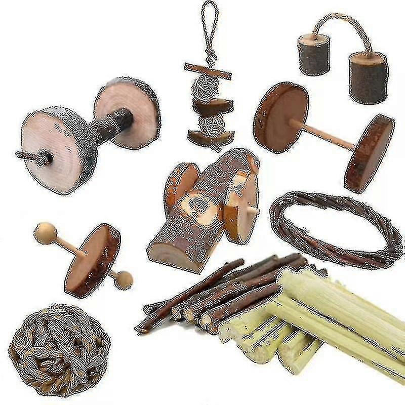 10個/セットウサギの歯の粉砕の噛み玩具のエクササイズ臼歯|おもちゃ