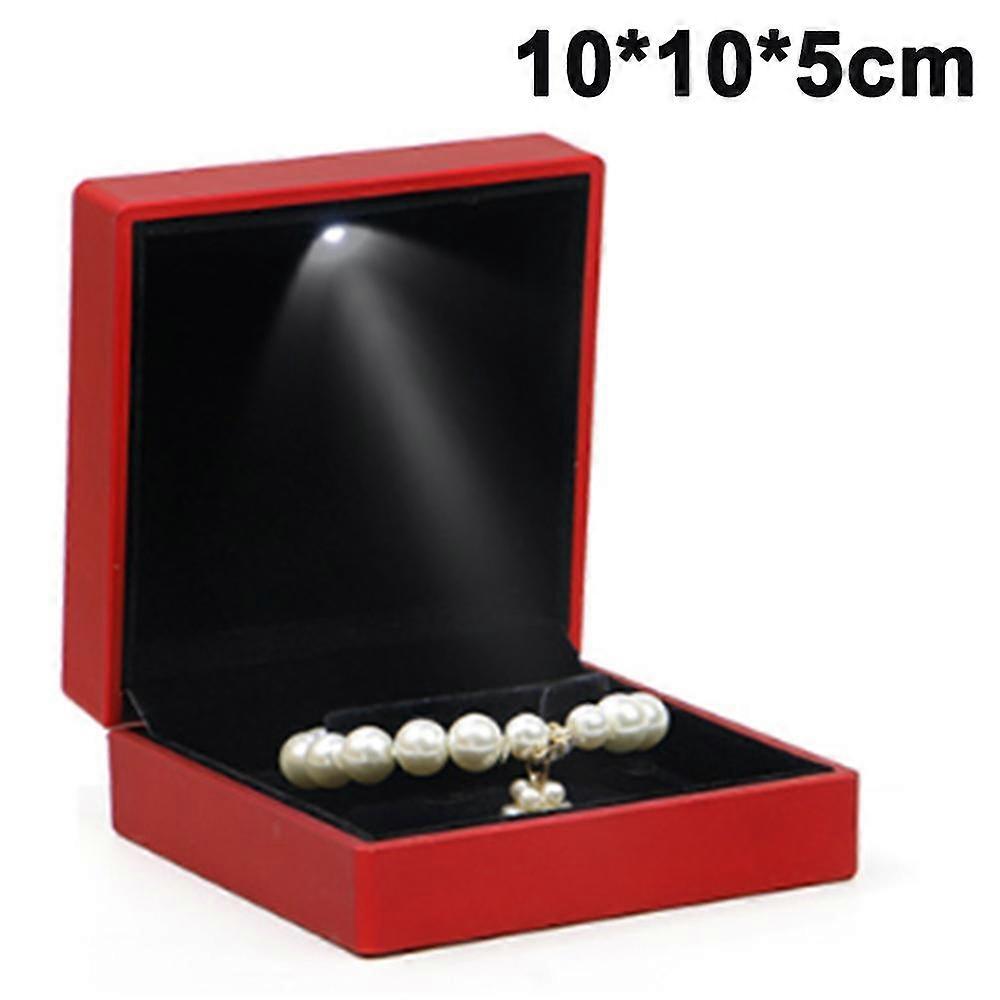 Led Işık Yüzük Kutusu, Şık Led Işıklı Yüzük Depolama Takı Kutusu Vitrin Hediyesi (bilezik Kutusu Boyutu)
