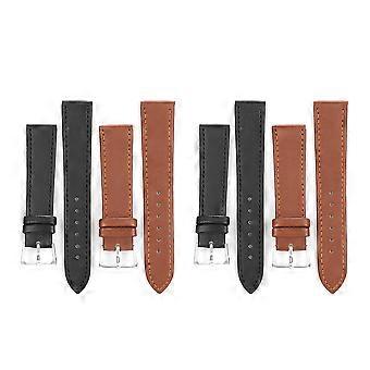 4 piezas de cuero PU Universal Pin Buckle Correa de reloj Correa de reloj de repuesto Correa de reloj