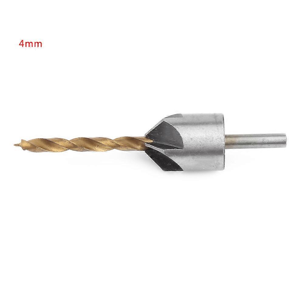 Countersink Drill Bit Carpentry Woodworking Boring Tool Round Shank With Hex Key(4mm)