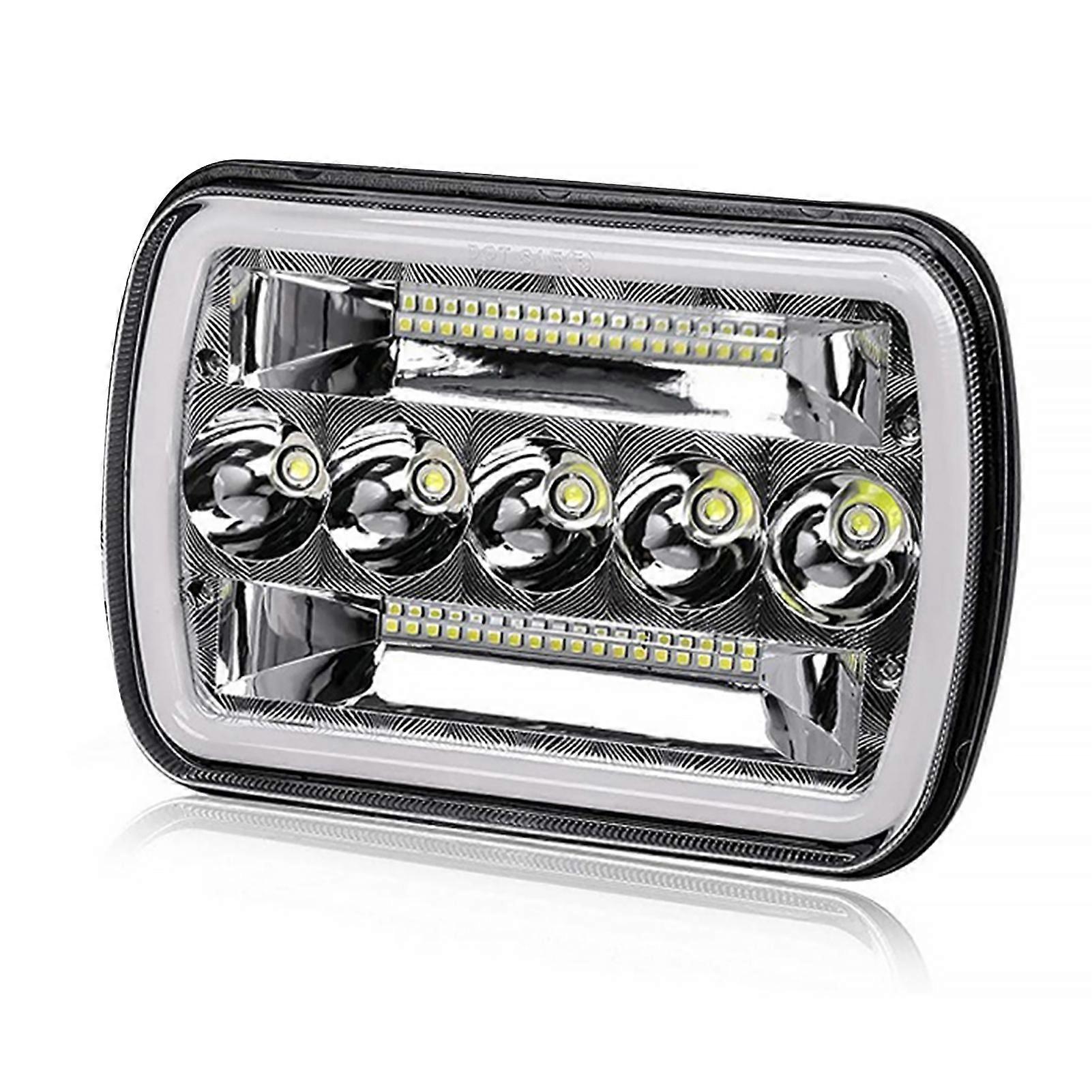 7 inch Squared Work Light Car Headlights Automobile Far Near Beam Spotlights for Van