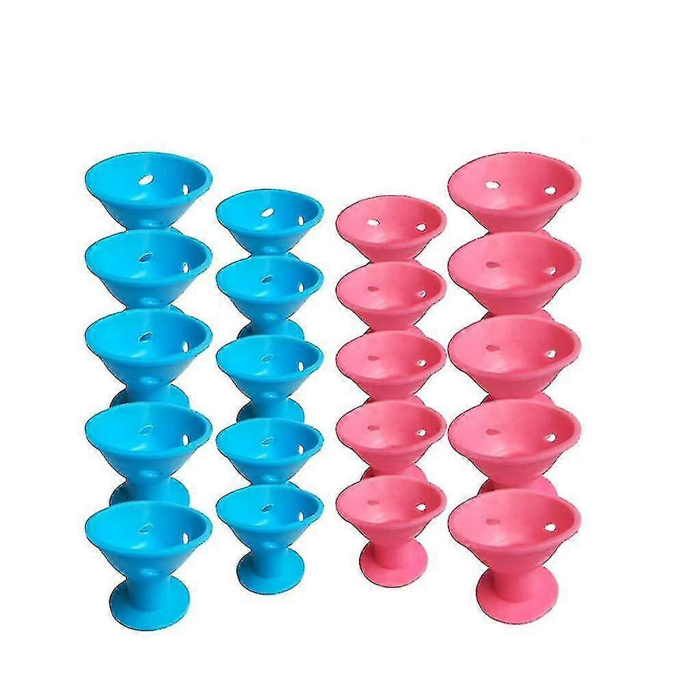 Siliconen HaarKrullers, Overnight Curlers, 20 stuks Siliconen HaarKrullers, HaarKrullers Zachte Rollers