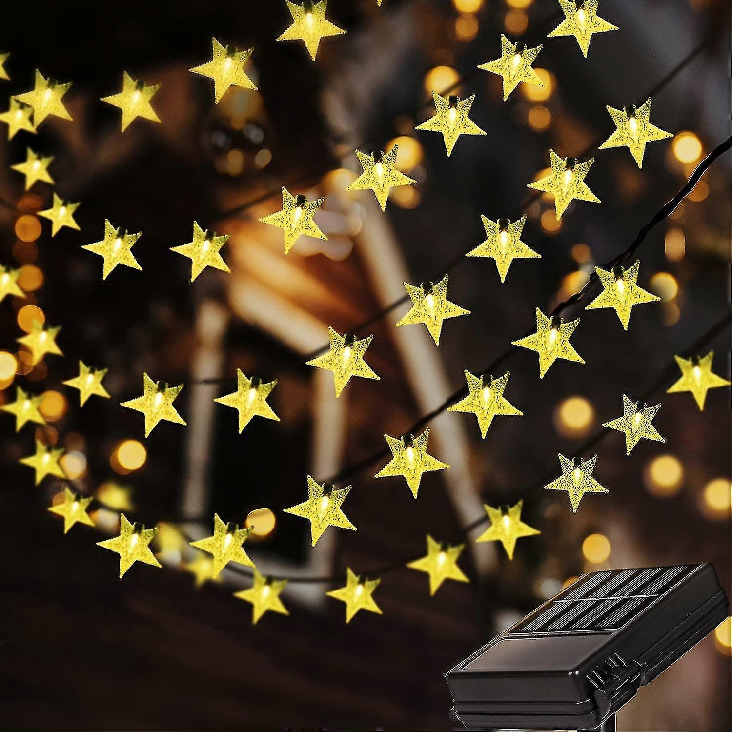 Outdoor Star Solar String Lights, 23 Feet 50 Inches Led Christmas String Lights, Solar Christmas Light 8 Patterns Christmas Decoration Gar