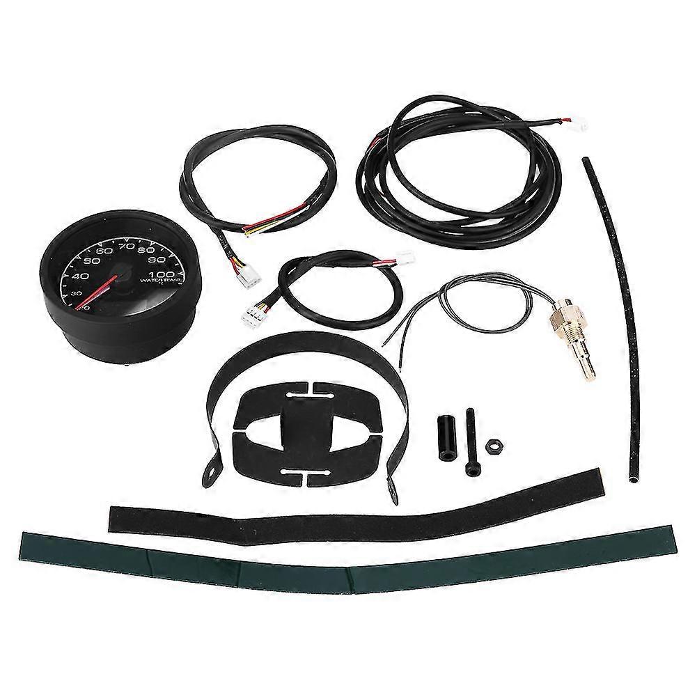 7 Color LED Water Temp Temperature Gauge Meter with Sensor & Holder compatible with Car Racing