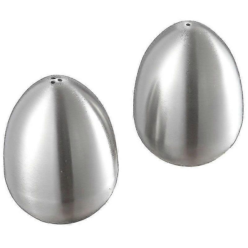 1 Pcs Durable Stainless Steel Egg-shaped Salt Pepper Shaker Table Server Kitchen Tool