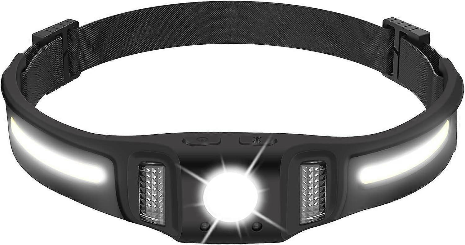 GT30 650LM Rechargeable LED Headlight with Red Light, Motion Sensor - 10 Lighting Modes Super Powerful 270 COB Headlight, USB-C IPX4 Headlight