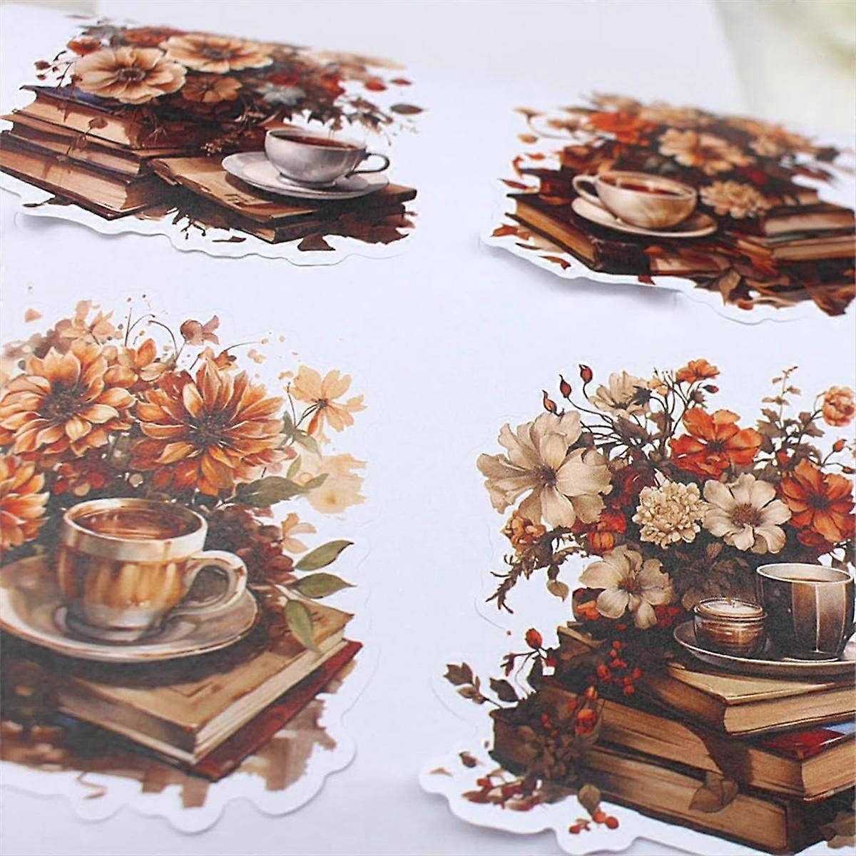 Pre-Cut Sticker Book for Journaling, Dual Materials, Decorative Frame Scrapbook Stickers, 20 Sheets