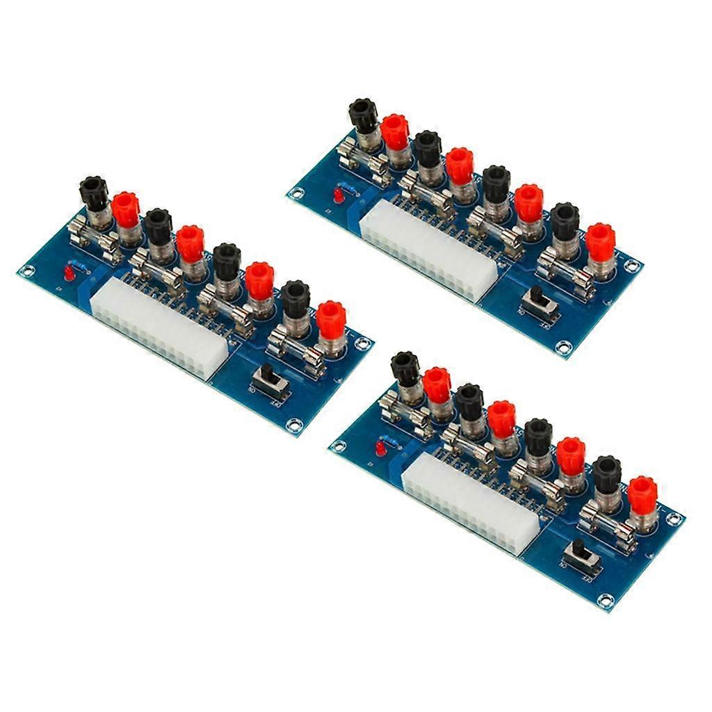 24-Pin ATX Benchtop Power Board Computer Power Supply Breakout Adapter X3