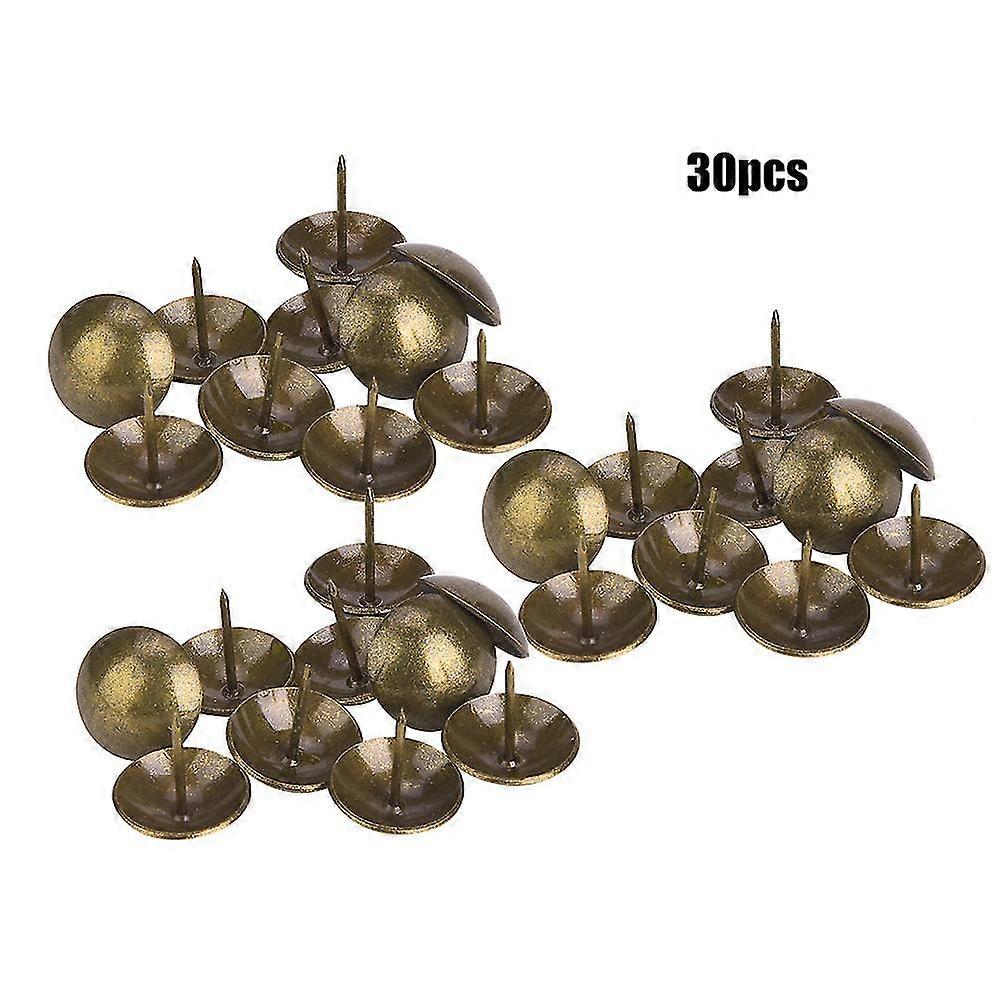 30Pcs Cyan Bronze Upholstery Sticks with Iron Plating for Furniture 25x25mm (Thickening)
