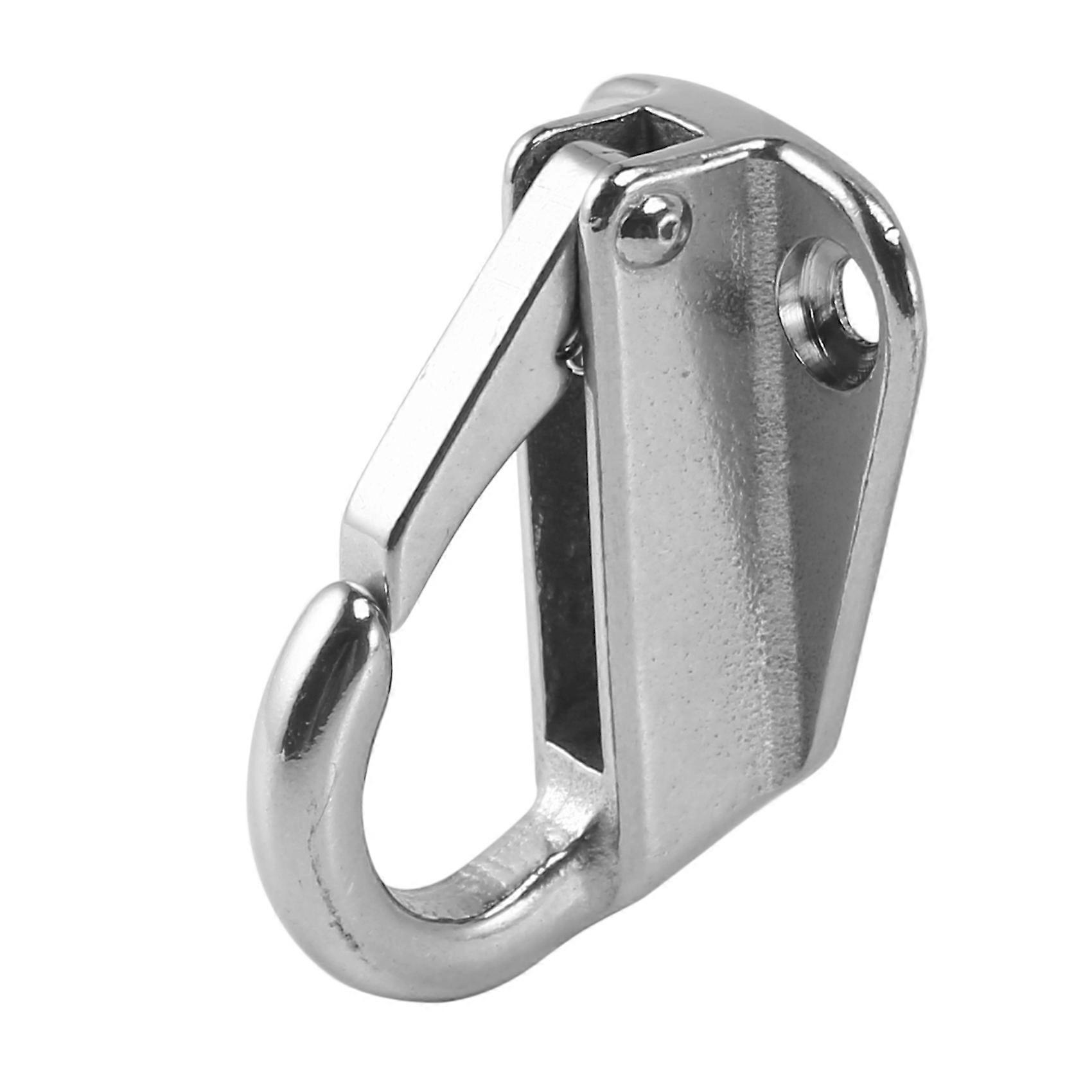 Marine Boat Hooks Stainless Steel Spring Snap Type Fending Hook Hanger 1 Pcs