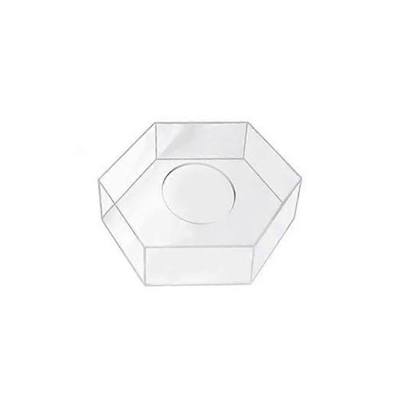 Acrylic Cake Display Board Hexagonal Cake Tray DIY Cake Refillable Board Base Clear Cake Stand Decor Tools 15X15X10CM