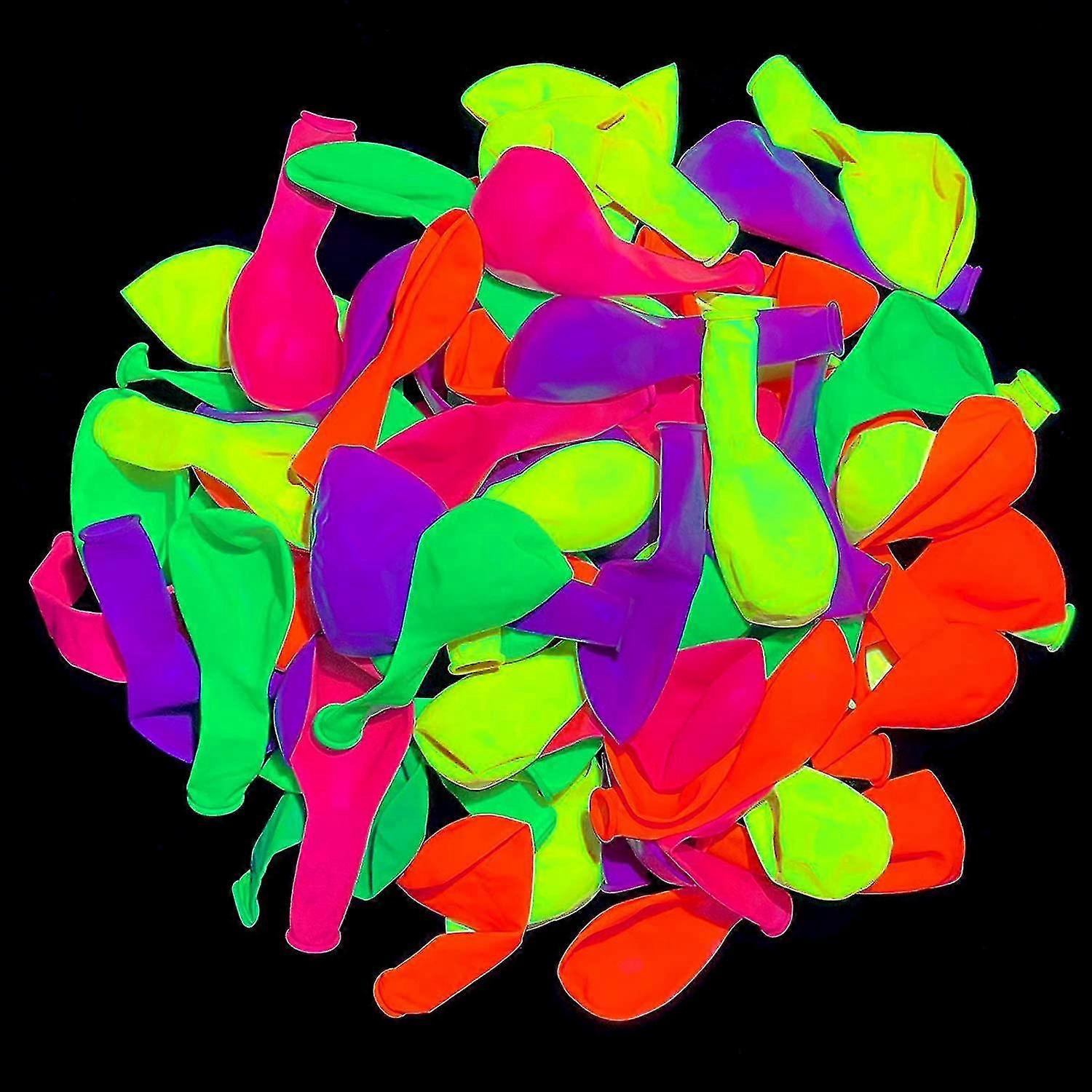 Fluorescent Balloon Fluorescent Neon Light Color Luminous 100pcs