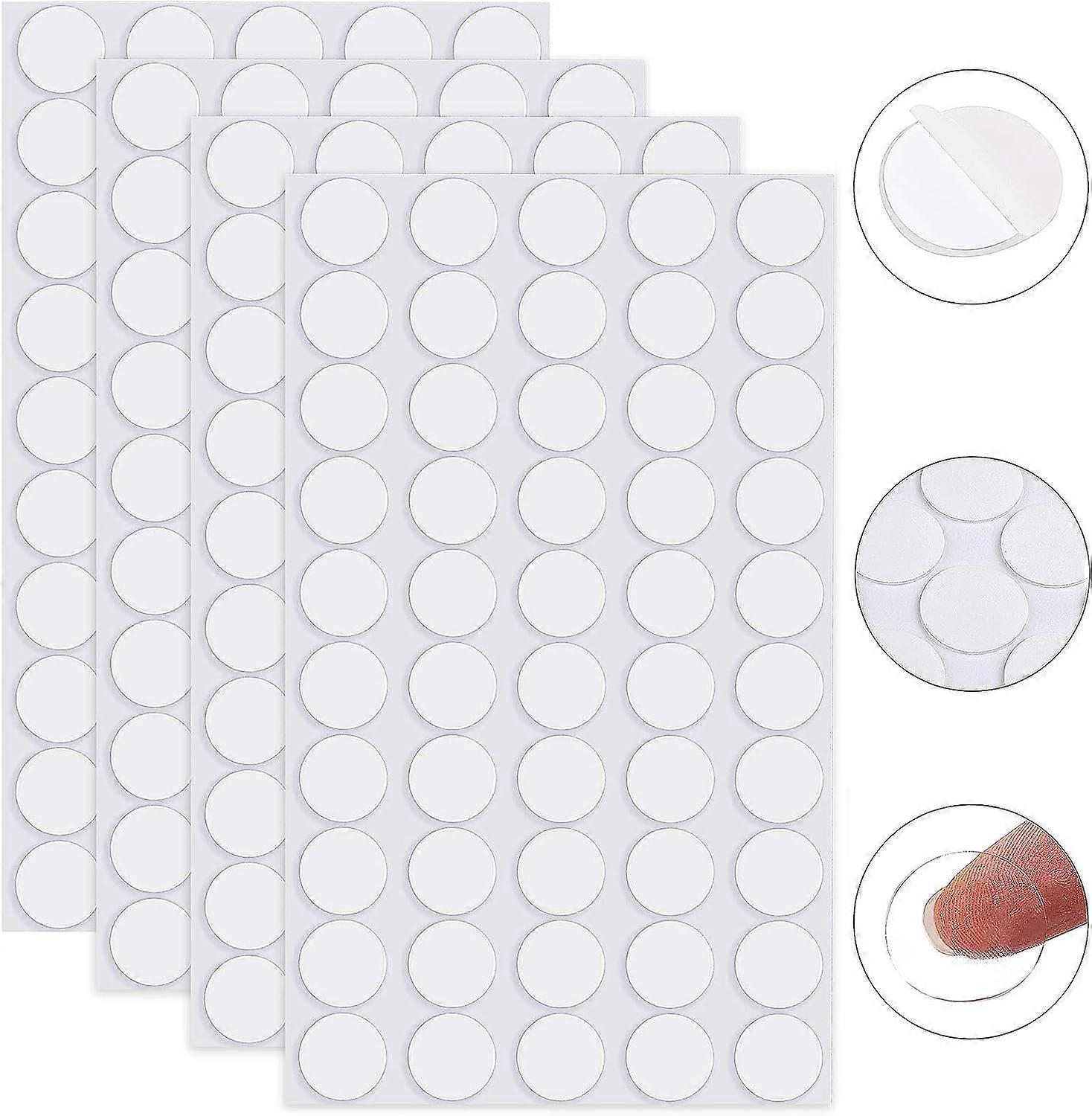 200 Pieces Removable Sticky Adhesive Putty Clear Sticky Putty Double-Sided Putty Round